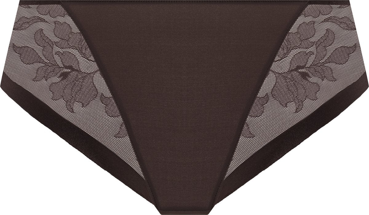Fantasie Illusion Tanga Donna Senza Cuciture, Nero, Taglia X-Small, Pizzo Floreale Trasparente, Senza VPL