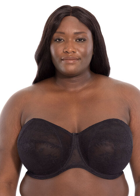 Black Essential Strapless Bra.
