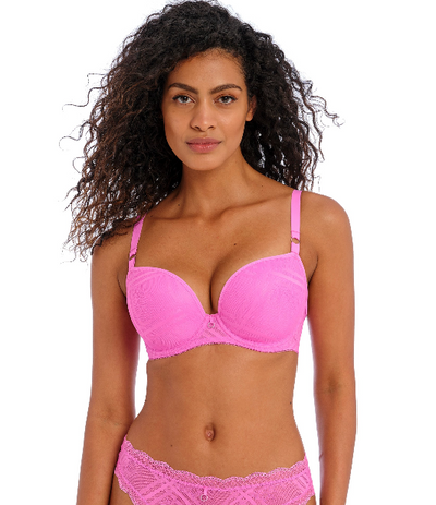Fatale Molded Underwire Plunge Bra- Candy Blossom