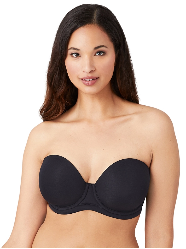 Red Carpet Strapless Full Busted Underwire Bra - Black
