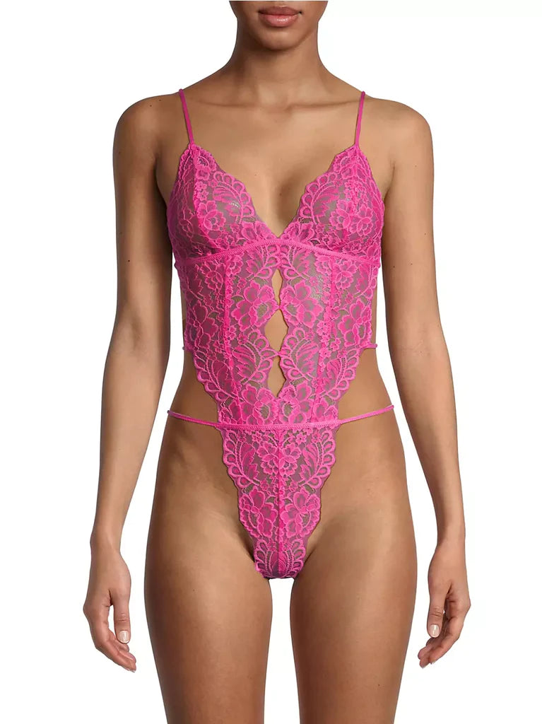 In Bloom by Jonquil Love Story Teddy in Hot Pink Rose Chaud