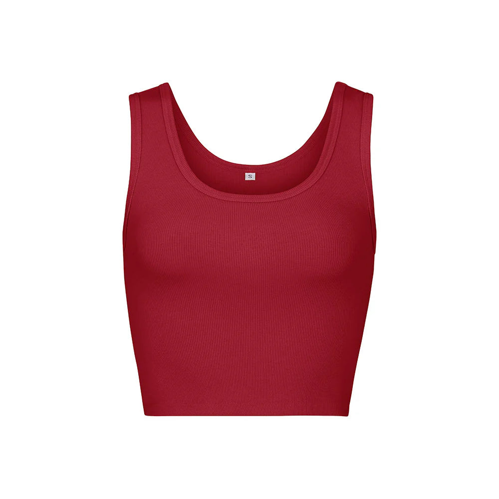 Bra30 Scoop Crop - Red