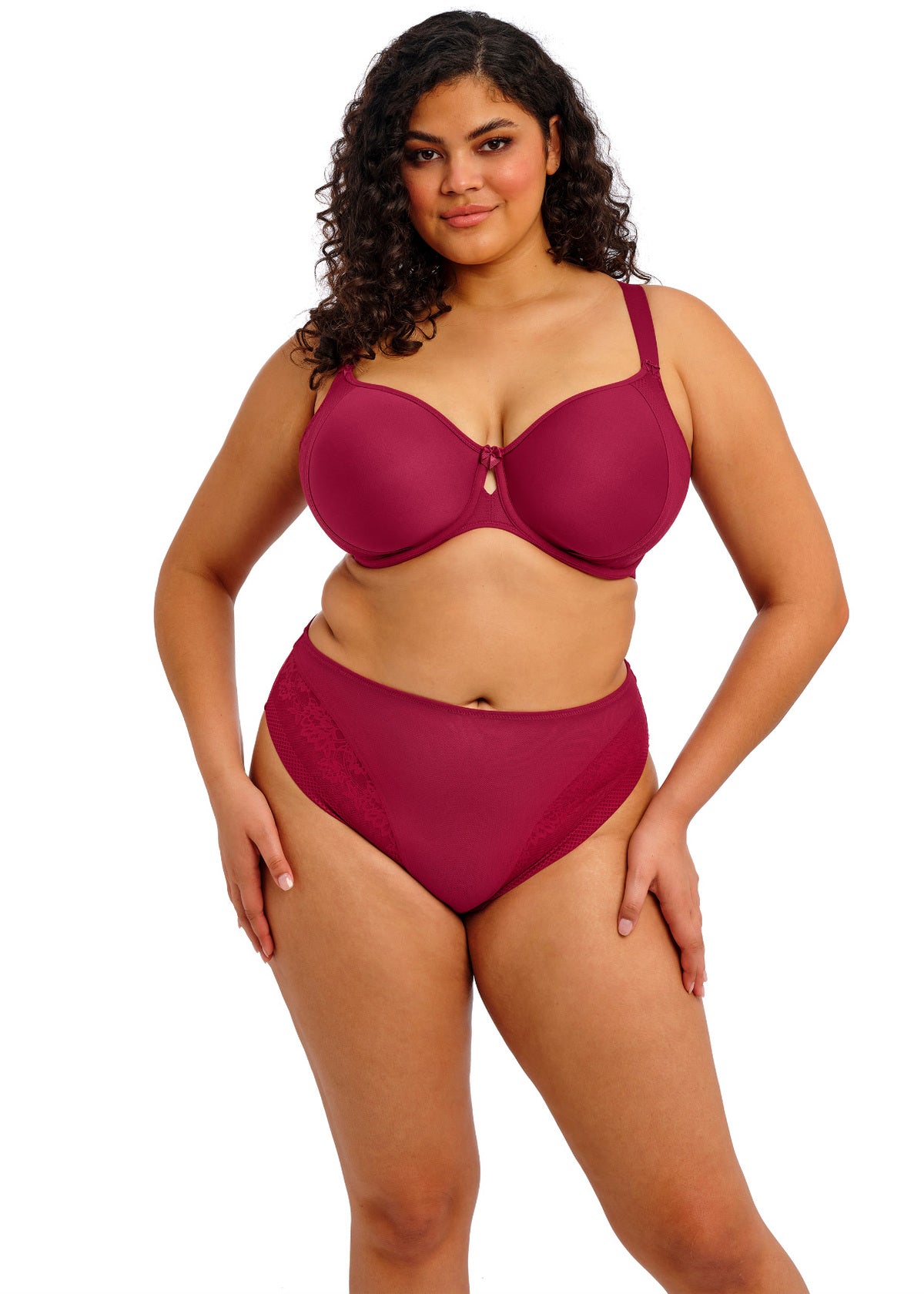 Nerina High Leg Brief - Rouge