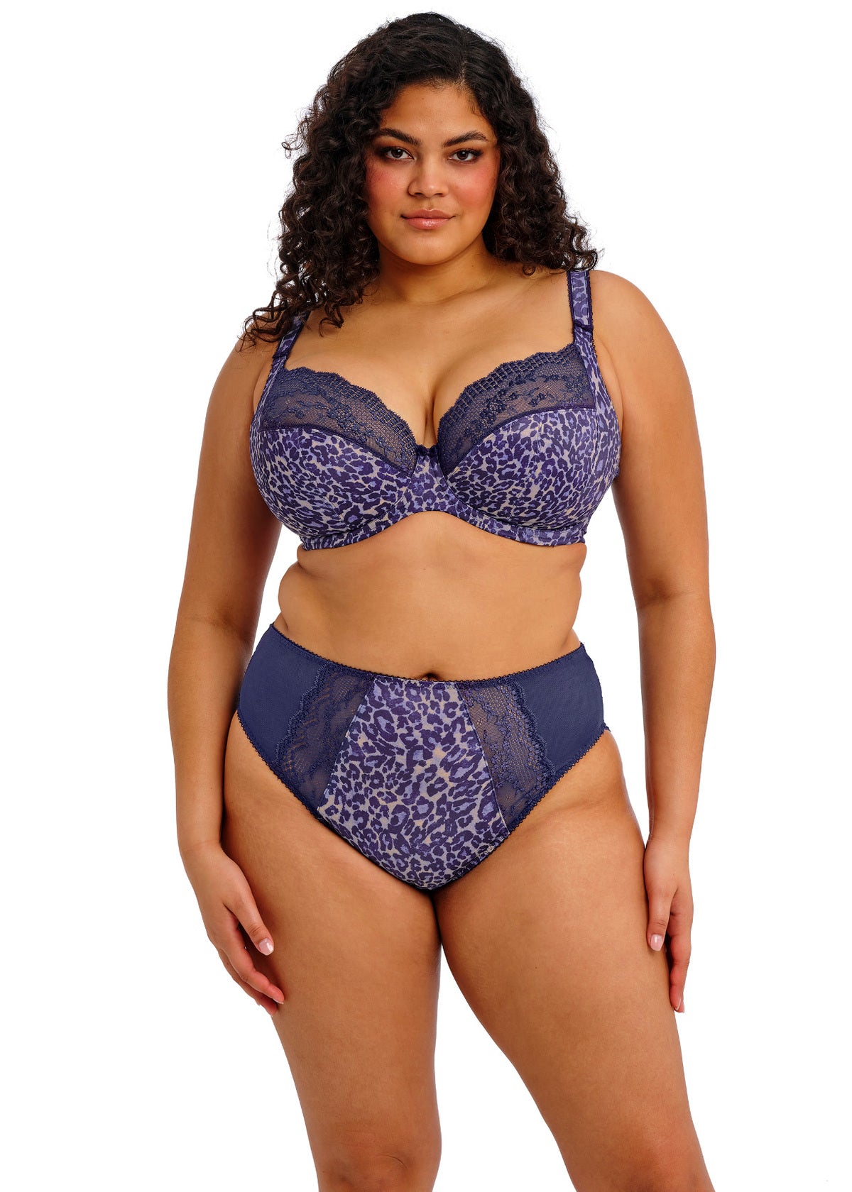 Lucie High Leg Brief - Midnight