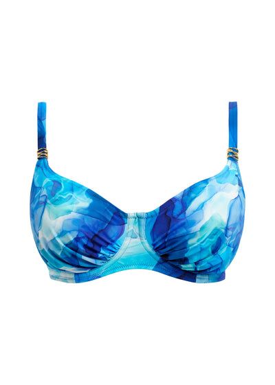 Saunton Sands Full Cup Bikini Top - Dazzling Blue