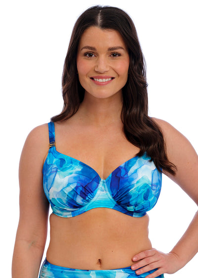 Saunton Sands Full Cup Bikini Top - Dazzling Blue