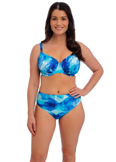 Saunton Sands High Waist Bikini Brief - Dazzling Blue