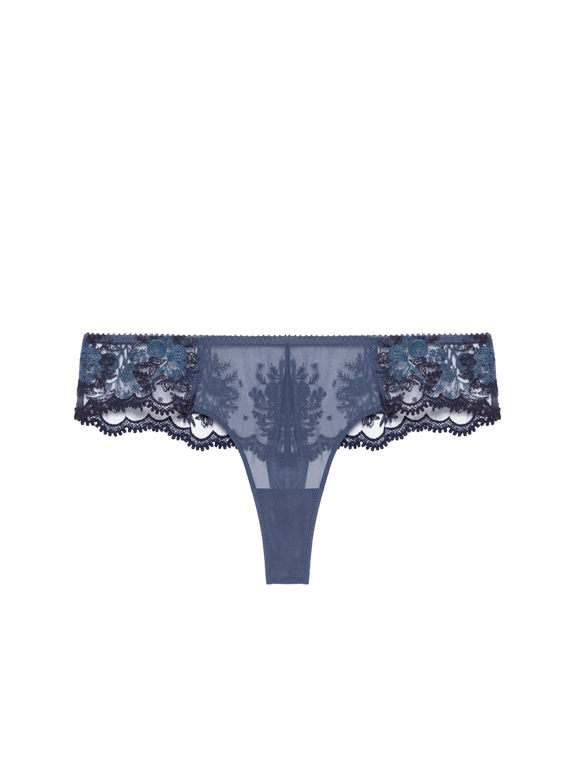 Intrigue Tanga - Cinder Blue