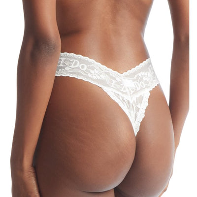 I DO Shimmer Lace Original Rise Thong - Ivory