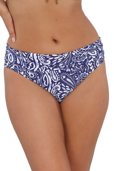Hannah High Waist Bikini Bottom - Marina