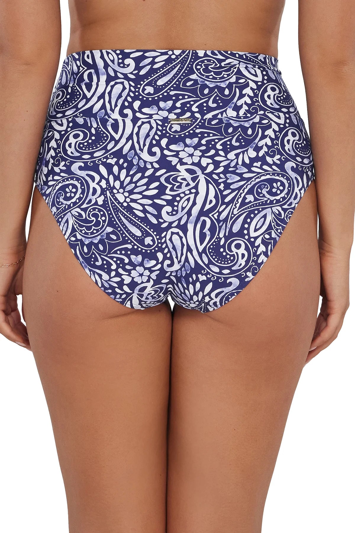 Hannah High Waist Bikini Bottom - Marina