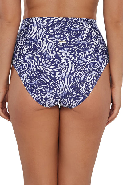 Hannah High Waist Bikini Bottom - Marina