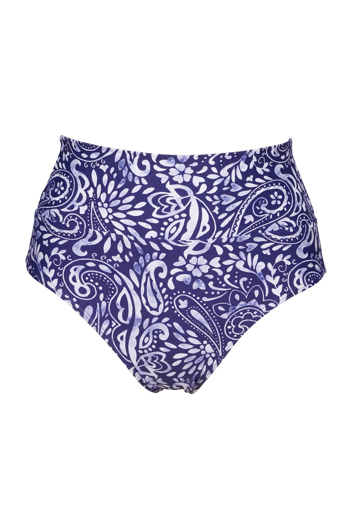 Hannah High Waist Bikini Bottom - Marina