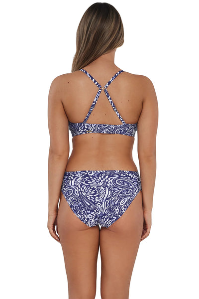 Hannah High Waist Bikini Bottom - Marina