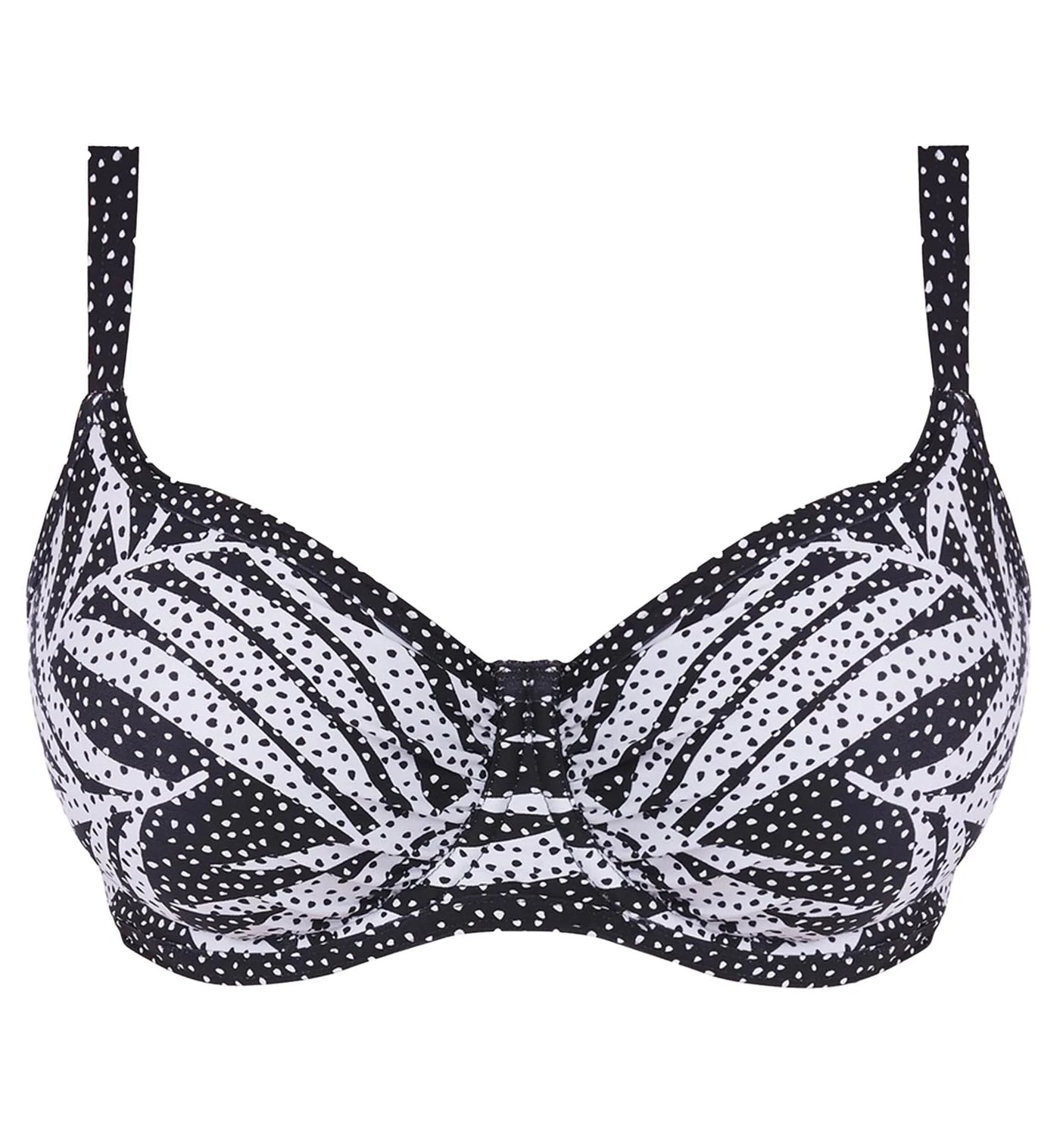 Freya Gemini Palm Sweetheart Padded Underwire Bikini Top - Monochrome