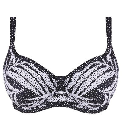 Freya Gemini Palm Sweetheart Padded Underwire Bikini Top - Monochrome