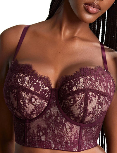 Carmen Lace Bustier - Mulberry