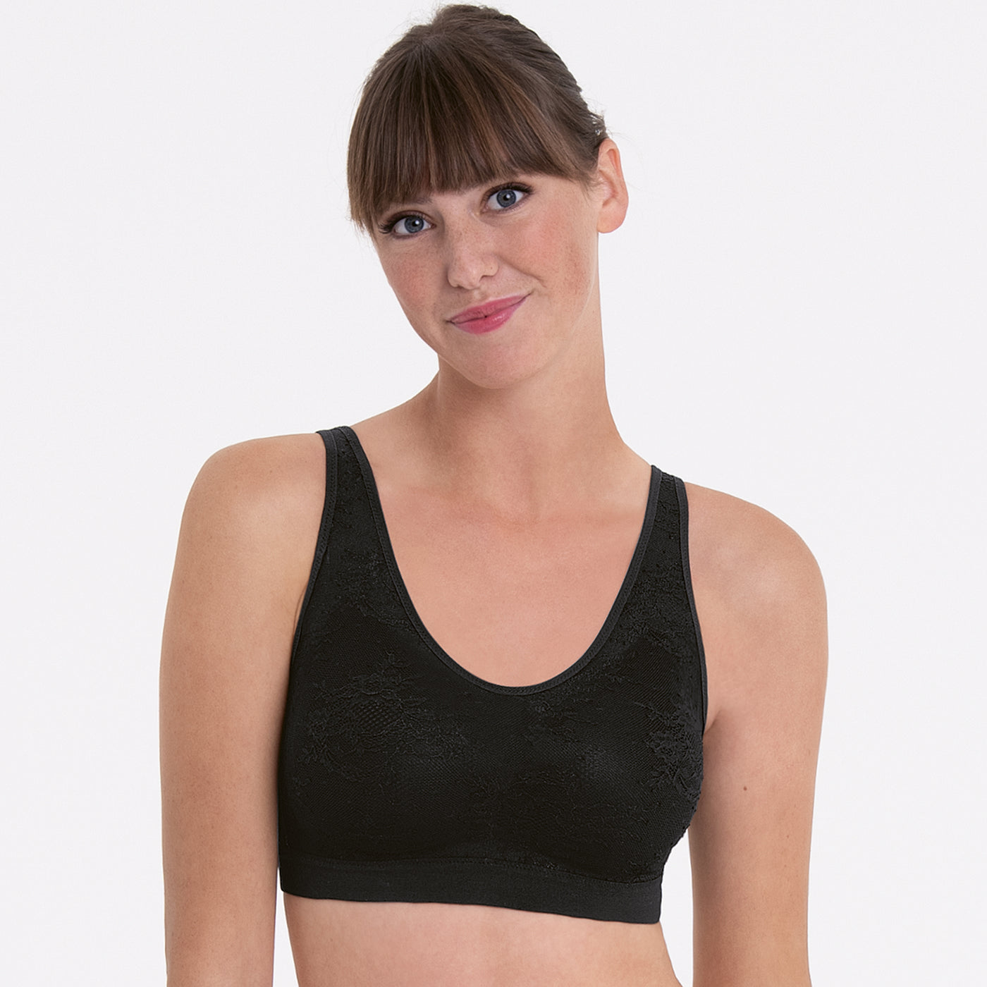 Essential Lace Post Mastectomy Bralette - Black