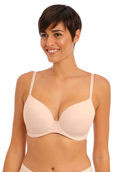 Undetected Moulded Plunge T-Shirt Bra - Natural Beige