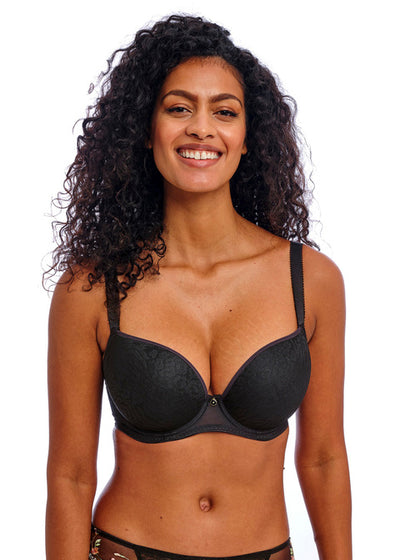 Love Haze Moulded T-Shirt Bra - Black