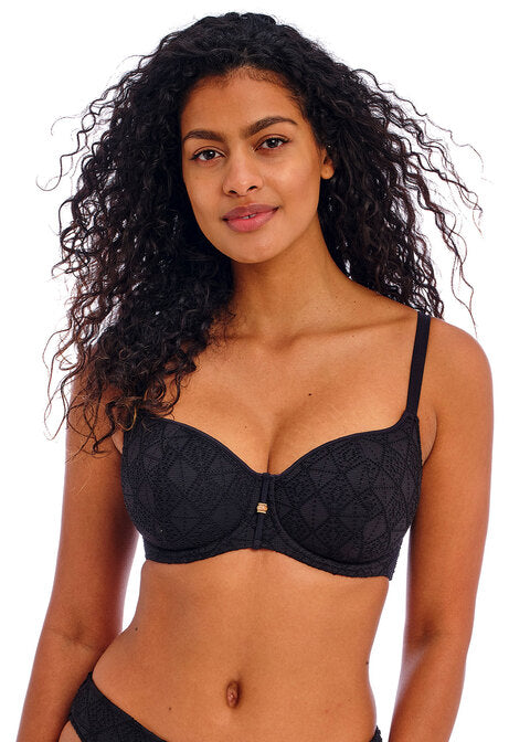 Nomad Nights Sweetheart Bikini Top - Black