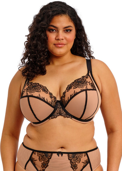 Teagan Plunge Bra - Cafe Au Lait