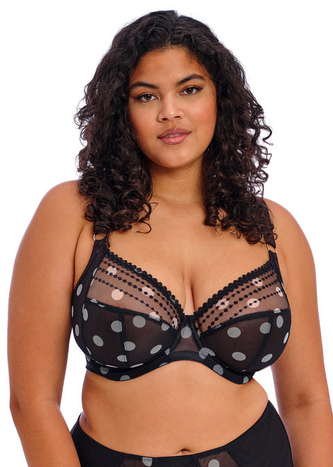 Matilda Plunge Bra - Black Dot