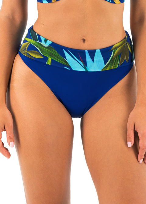 Pichola Fold Bikini Brief - Tropical Blue
