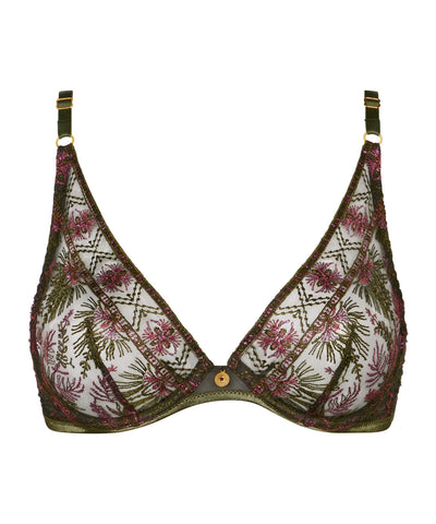 Sound of Heart Underwired Triangle Bra - Dark Garden