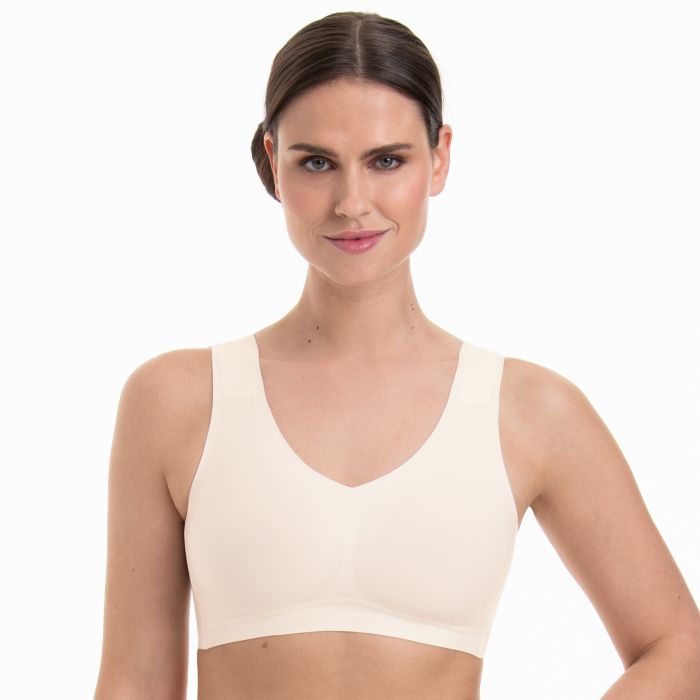 Essentials Seamless Solid Bralette- Crystal