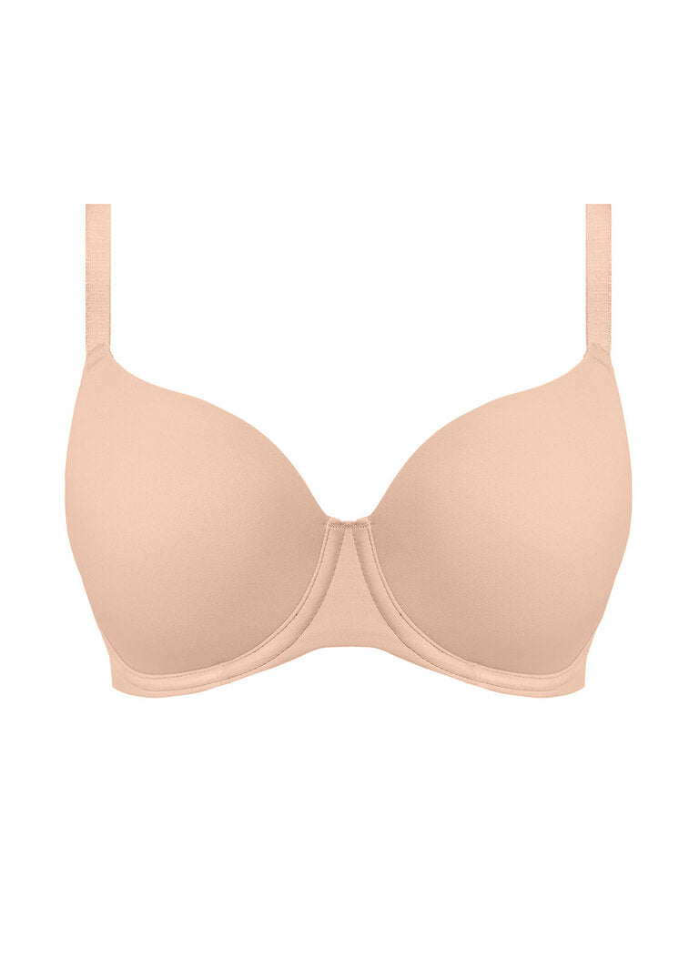 Undetected Moulded Plunge T-Shirt Bra - Natural Beige