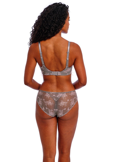 Offbeat Decadence Side Support Bra - Grey / Pink