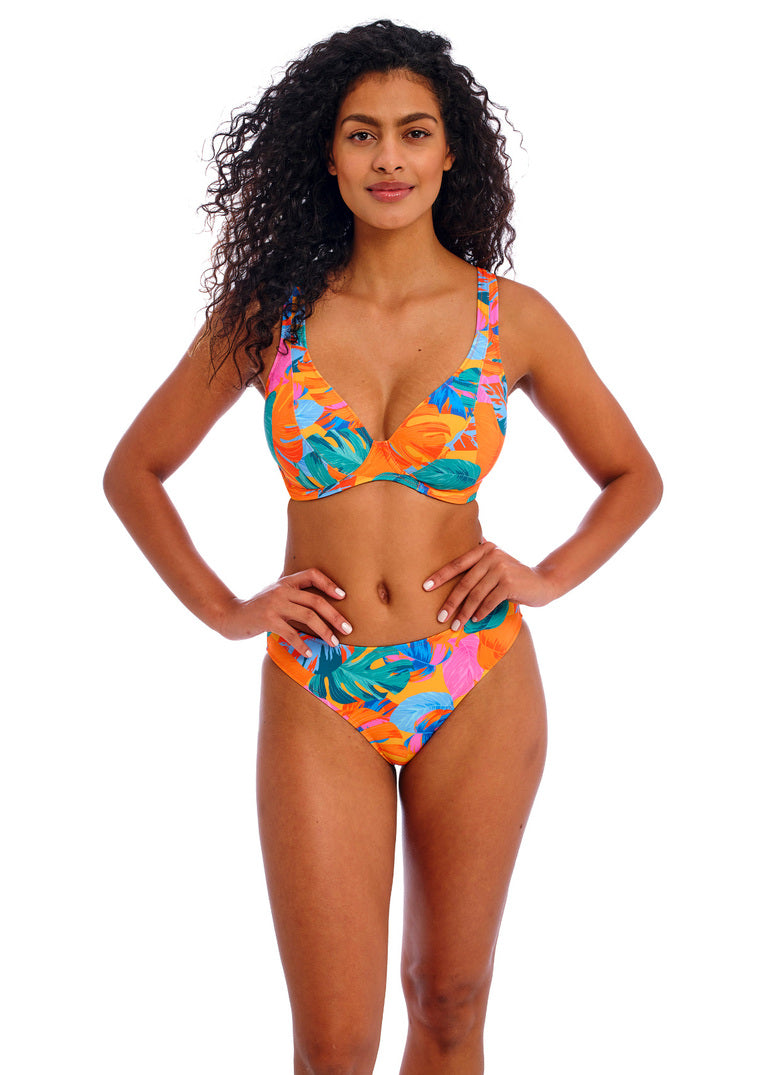 Aloha Coast High Apex Bikini Top - Zest