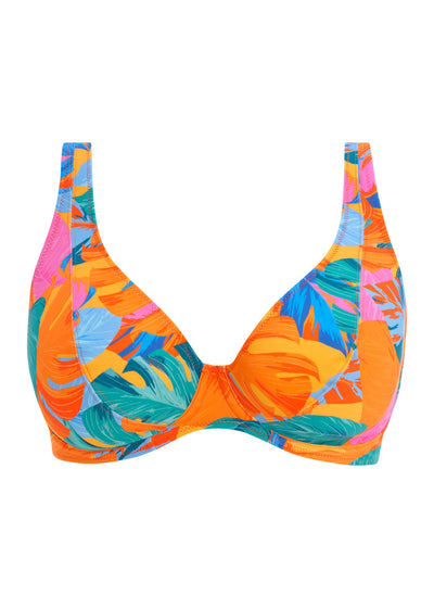 Aloha Coast High Apex Bikini Top - Zest