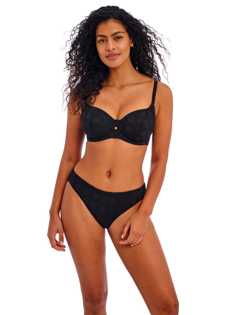 Nomad Nights Sweetheart Bikini Top - Black