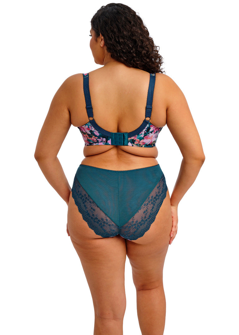 Lucie Plunge Bra - Teal Floral