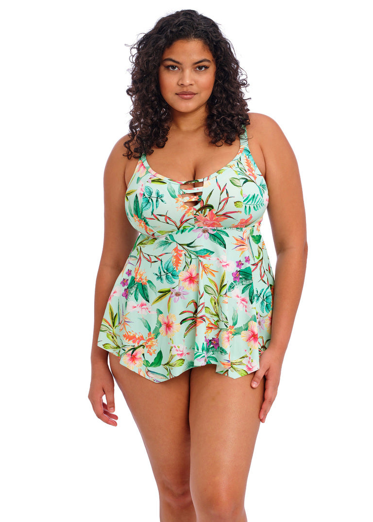 Sunshine Cove Non-Wired Moulded Tankini - Aqua