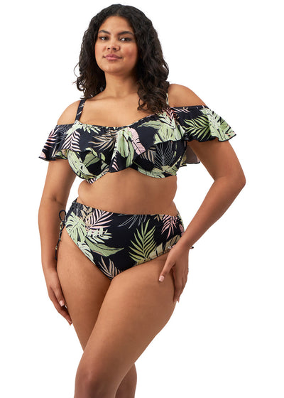 Tropical Retreat Underwire Bikini Top -Black
