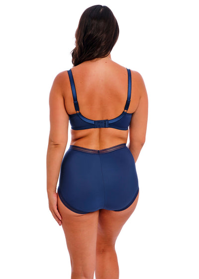 Fusion Lace Padded Plunge Bra - French Navy