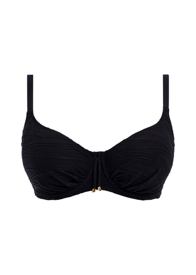 Beach Waves Full Cup Bikini Top - Black