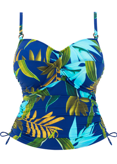 Pichola Twist Front Tankini - Tropical Blue