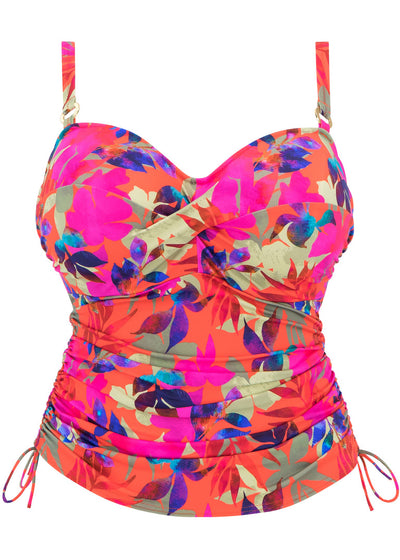 Playa Del Carmen Twist Front Tankini Top - Beach Party