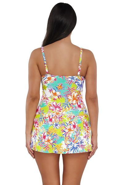 Sienna Swim Dress - Botanical Bliss Sandbar Rib
