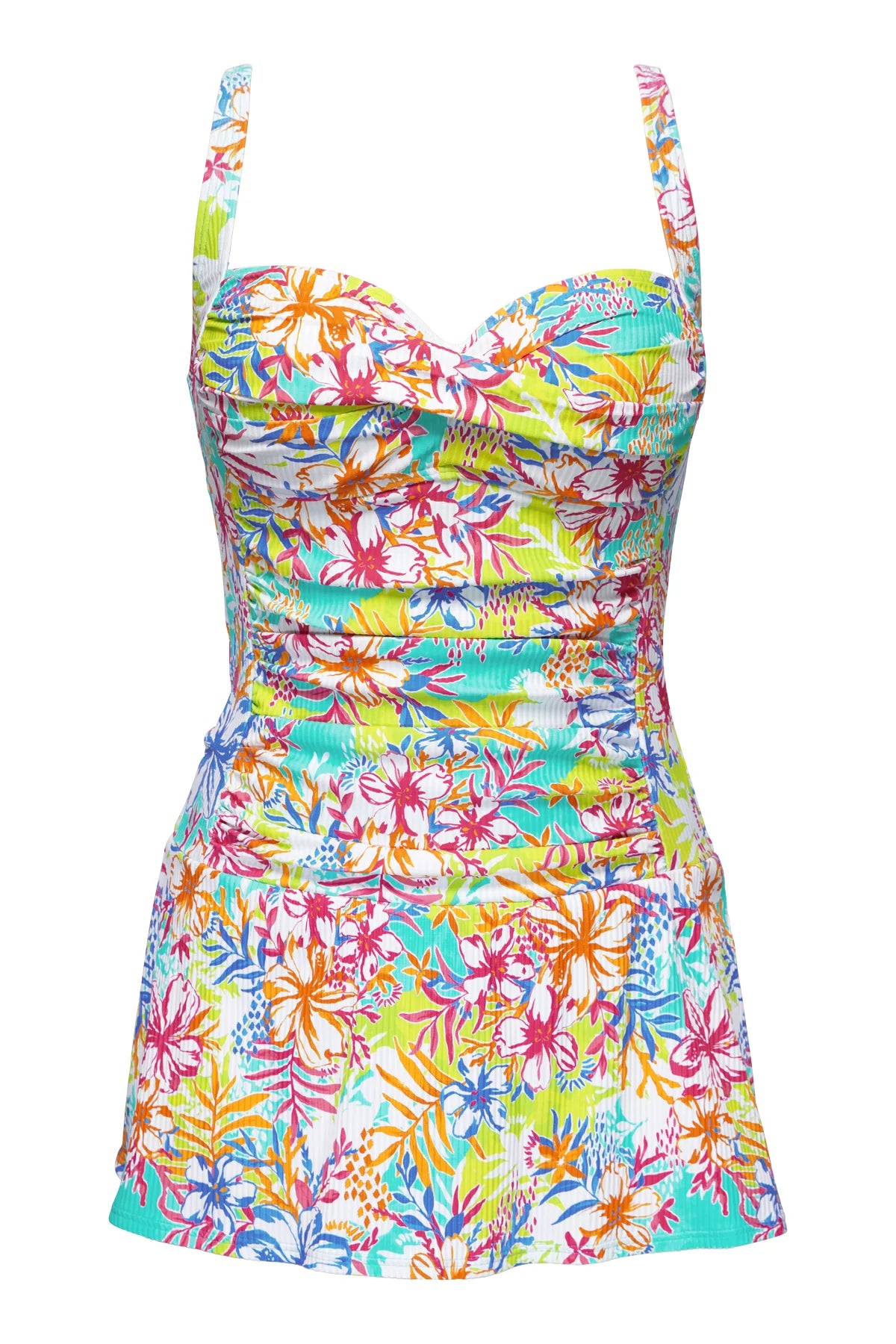 Sienna Swim Dress - Botanical Bliss Sandbar Rib