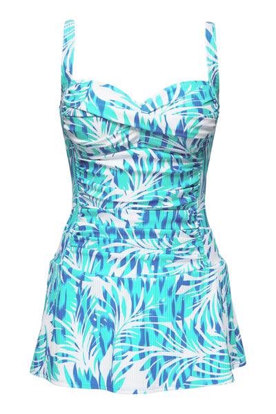 Sienna Swim Dress - Sea Breeze Sandbar Rib