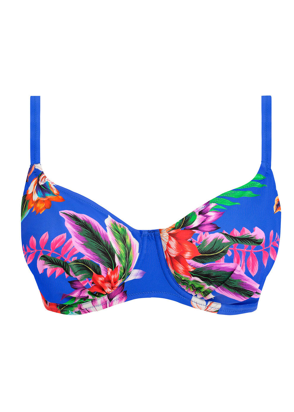 Halkidiki Gathered Full Cup Bikini Top - Ultramarine