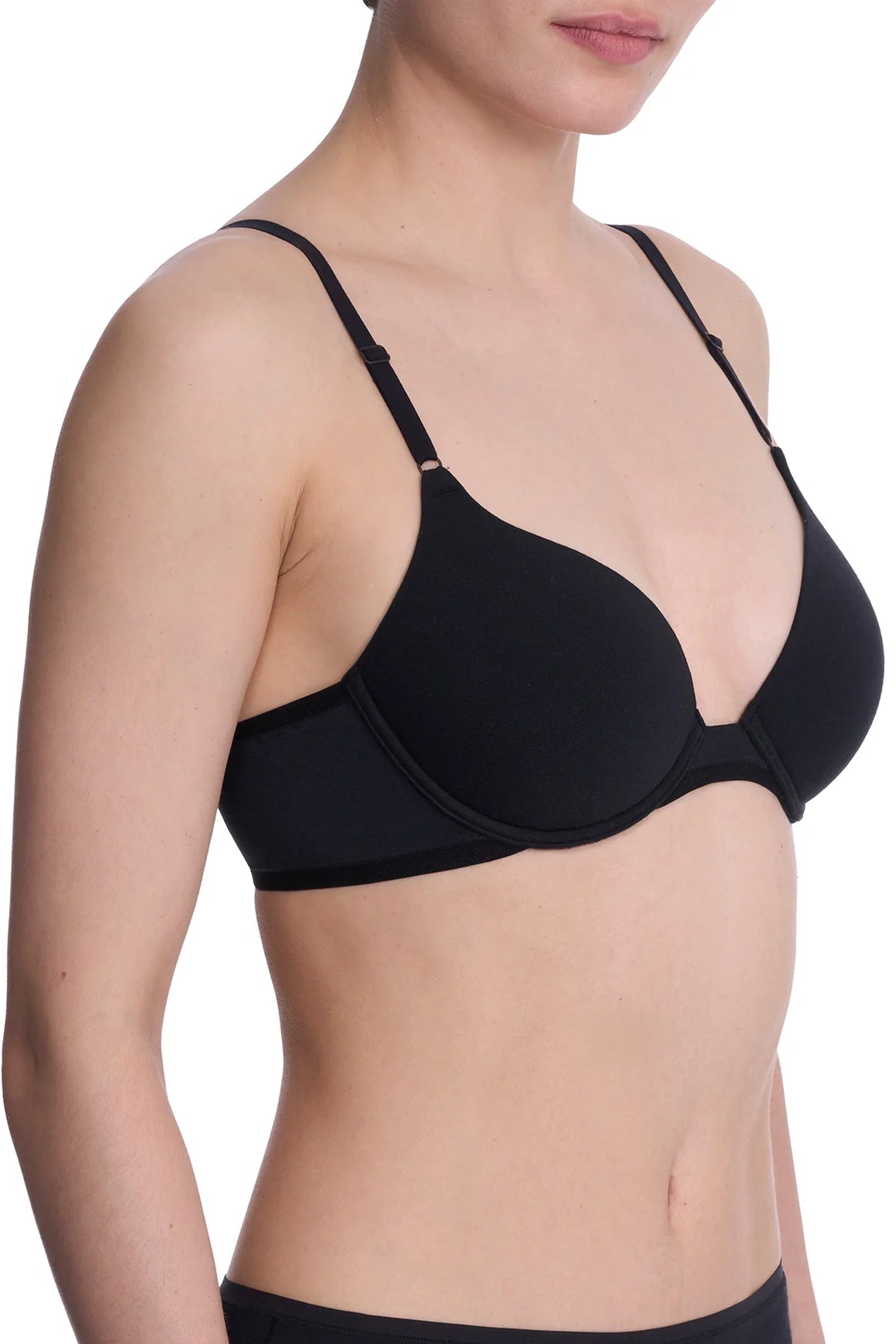 Bliss Cotton Convertible T-shirt Bra - Black