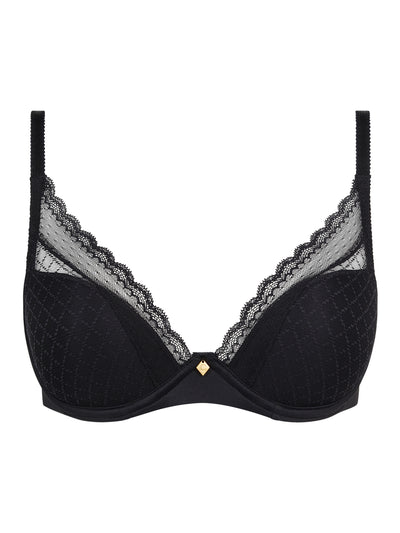 Chic Plunge T-Shirt Bra - Black