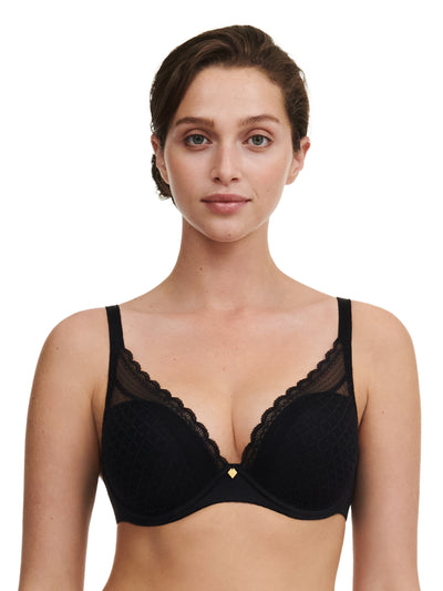 Chic Plunge T-Shirt Bra - Black