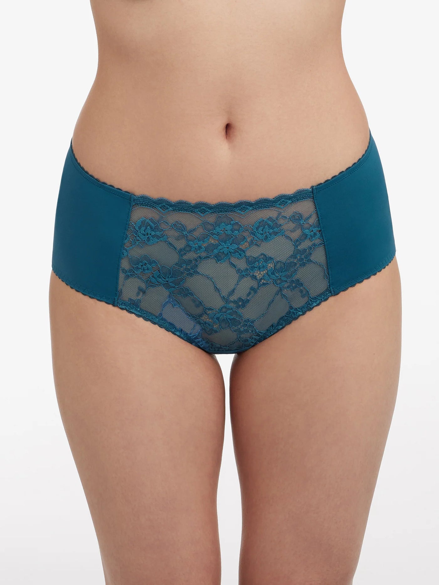 Coy Lace Brief -  Vintage Teal